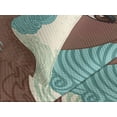 thumbnail image 4 of Ambesonne Zodiac Aquarius Quilted Bedspread Set 3 Pcs, Lady, Queen Size, Pale Green Teal Brown, 4 of 5