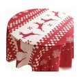 thumbnail image 2 of Christmas Tablecloth Red White Checkered, Retro Holiday Dining Table Cover for Kitchen Decor, Water Repellent Party Photo Backdrop Cloth(C), 2 of 6