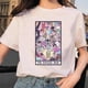 thumbnail image 5 of Camiseta estampada de manga corta para mujer, camisa con estampado de Tarot, flor de tarjeta, tiempo divertido, moda de dibujos animados, patrón superior, Verano, 5 of 5