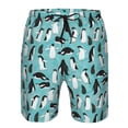 thumbnail image 3 of Balery Penguins Traje de Baño Estilo Hawaiano para Hombre, Shorts de Secado Rápido con Bolsillos-Small, 3 of 6
