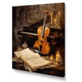 thumbnail image 2 of Designart "Harmony Of Vintage Violin And Piano II" Music Canvas Art Print, 2 of 7