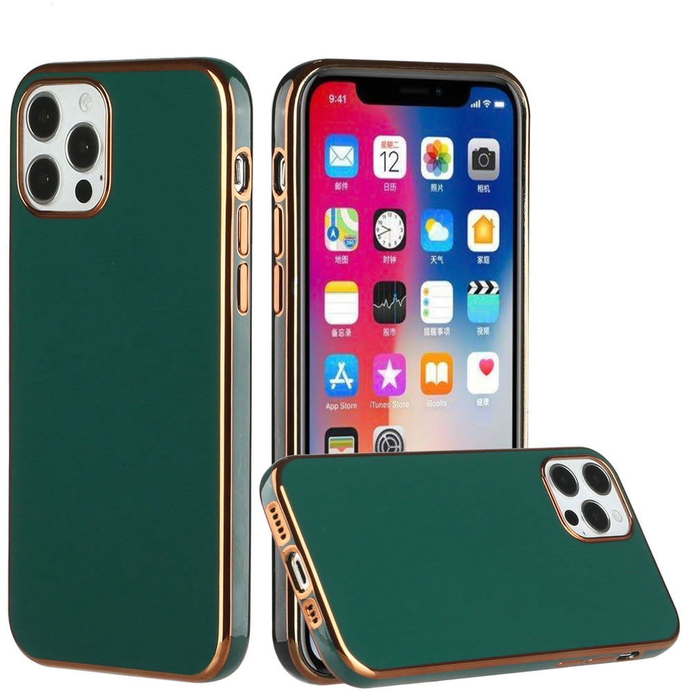 For Apple Iphone Se2 8766s Electroplated Fashion Solid Color Tpu Case Cover Midnight Green Walmart Com Walmart Com