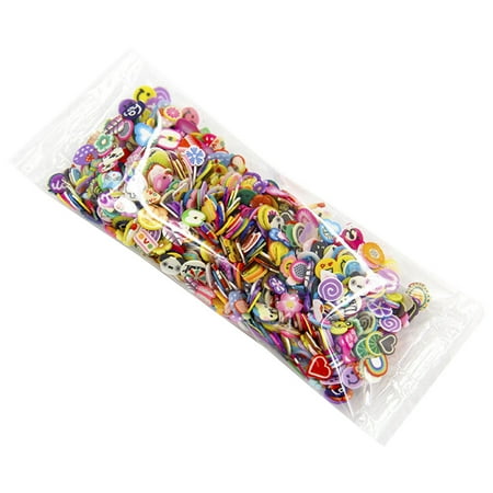 

TINYSOME 1000Pcs 3D Tiny Mixed Shapes An1ma1 Love Heart Feat-- Ties Cake Stars for Butterfly Fruit Leaf Clay Resin Fillings Set