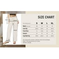 thumbnail image 7 of CALI1850 Women's Easy Pull On Extra Slouchy Self Tie Drawstring Relaxed Fit Straight Linen Cargo Pants, 7 of 7