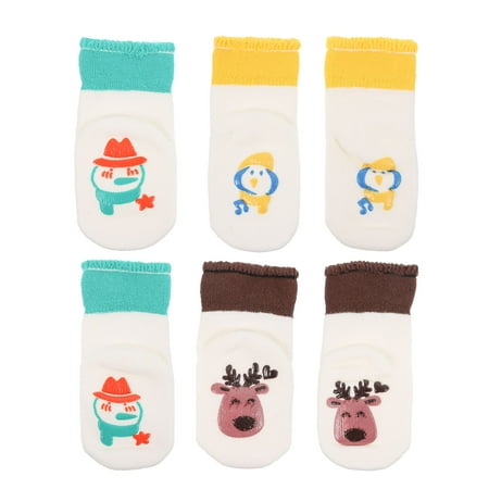 

BESTONZON 3 Pairs of Baby Thick Warm Socks Infant Breathable Cotton Socks(M)