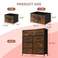thumbnail image 6 of Dresser for Bedroom, 9 Drawers Dresser Chest Of Drawers, Storage Dresser Closet For Living Room, Bedroom, Hallway,  Brown, 6 of 7