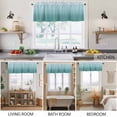 thumbnail image 5 of 2 Pack Turquoise Green Valance for Window Gradient Color Kitchen Valance Rod Pocket Short Curtain Topper Decorative Window Treatment for Living Room Bedroom 60"x18", 5 of 8
