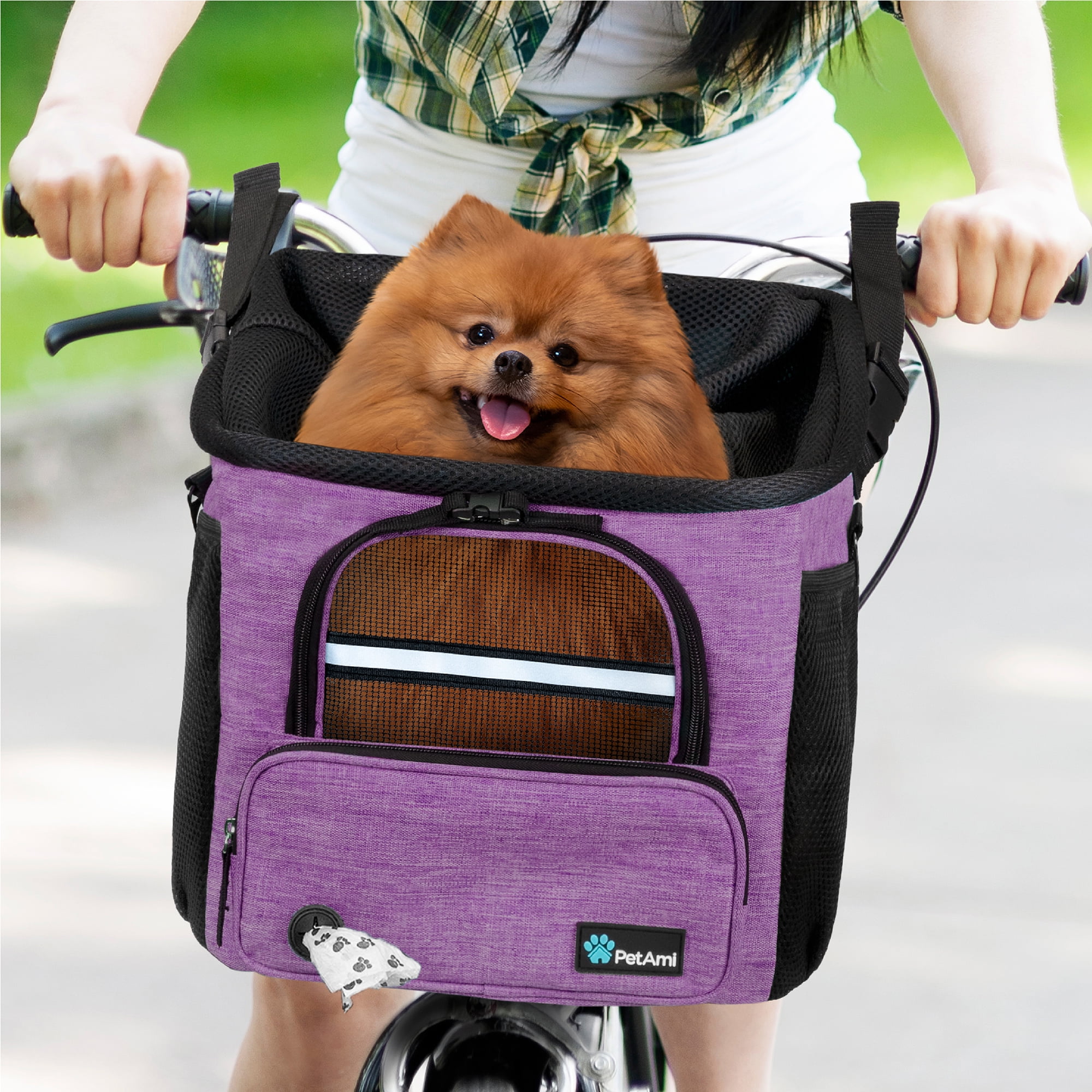 PetAmi 4-in-1 Small Backpack Carrier, Purple, 18 lb Limit