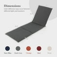 thumbnail image 2 of Costway 2 PCS Outdoor Chaise Lounge Cushion with Hook & Loop Fastener Fixing Straps Patio Gray, 2 of 4