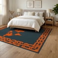 thumbnail image 3 of ODIKA 6'x9' Washable Area Rug Easy Care, Non-Shedding, Round Map Interlocking Border Detail Planetary Galaxy Circles for Queen Size Bedroom Under Bed Master Suite, 3 of 7