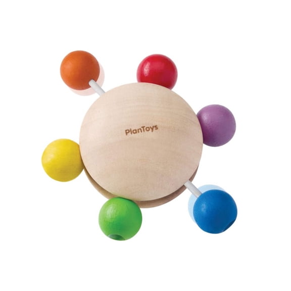 PlanToys® Wooden Pull and Grasp Baby Toy | Montessori Sensory Pull, Grip and Cause Effect Learning Activity | Eco Friendly Fine Motor Skill Development Toy