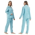 thumbnail image 2 of YUSHOW Womens Flannel Pajamas Long Sleeve Pjs Set for Women Soft Comfy Sleepwear with Long Pants Cotton Pj Loungewear Set, 2 of 7