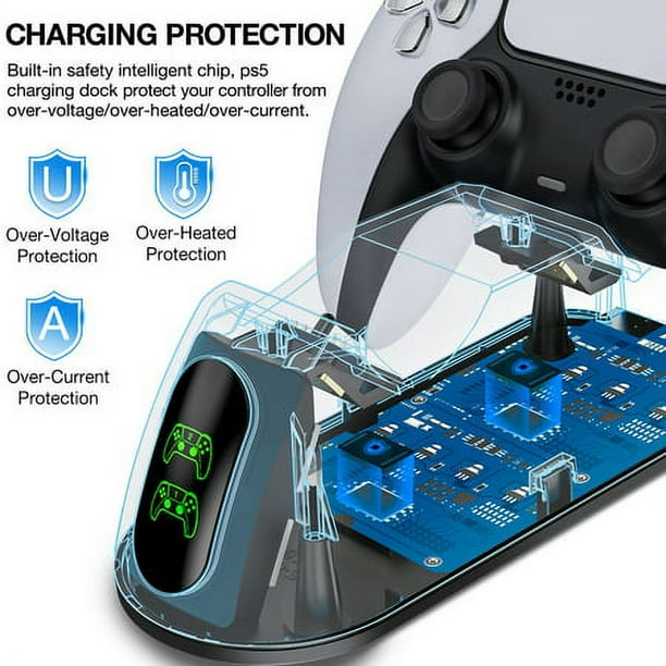 PS5 Controller Charger Station Playstation 5 Accessories with LED