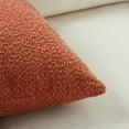 thumbnail image 4 of Fancy Homi Set of 2 Rust BohoTextured Boucle Decorative Throw Pillow Covers 18x18 Inch for Couch Bed Sofa Bedroom, Aesthetic Modern Home Decor, Soft Square Terracotta Accent Pillow Case 45x45 cm, 4 of 7