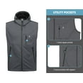 thumbnail image 6 of Little Donkey Andy Men's Lightweight Softshell Vest Windproof Sleeveless Jacket for Travel Hiking Running Golf Size M, 6 of 7