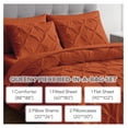 thumbnail image 6 of TiaGOC King Comforter Set - 7 Pieces Pintuck Bed in A Bag King - Comforters King Size - Comforter Set with Sheets, Comforter, Flat Sheet, Fitted Sheet and Pillowcases & Shams, Burnt Orange, 6 of 7