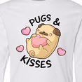 thumbnail image 4 of Inktastic Valentines Day Pugs & Kisses with Hearts Long Sleeve Youth T-Shirt, 4 of 5