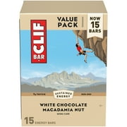 CLIF BAR - White Chocolate Macadamia Nut Flavor - Made with Organic Oats - 9g Protein - Non-GMO - Plant Based - Energy Bars - 2.4 oz. (15 Pack)