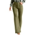 thumbnail image 2 of Tittly Jeans for Women Flare Pants Womens Casual Denim Pants Jeans Green Color Bell Jeans Flared Denim Jeans Pants for Women Trendy Sweatpants for Women AG L, 2 of 8