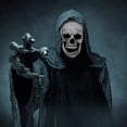 thumbnail image 3 of Máscara de calavera JAMW Halloween de cabeza completa con mandíbula MÓVIL, 3 of 5