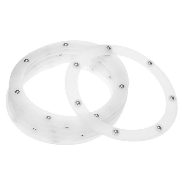 Uxcell 6 Pcs Soporte Giratorio con Base Lazy Susan de Bola de Acero 6.3 x 4.92 x 0.06" Blanco