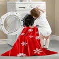 thumbnail image 4 of HongHeng Clearance Under $2.00 Christmas Red Flannel Blanket Christmas Red Snowflake Blanket Throw Blanket for Sofa Travel office Dormitory 40x60 Inch, 4 of 6