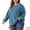 Gray Blue, variant on DARING DIVA Women's Plus Long Sleeve Crewneck Pullover Casual Blouses 3X Gray Blue