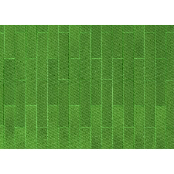 Ahgly Company Indoor Rectangle Patterned Green Apple Green Area Rugs, 7' x 10'