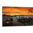 thumbnail image 1 of ARTCANVAS Gondolas Under an Amber Sunset Venice Italy Canvas Art Print - Size: 60" x 40" (0.75" Deep) (3-Piece), 1 of 9