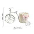 thumbnail image 5 of Aaihamo 2Pcs Bicycle Decorative Flower Basket, Vintage Miniature Rattan Tricycle Bike Figurine, Rustic Multi Functional Storage Basket for Party Decoration Pots, 5 of 9