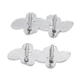 thumbnail image 4 of Unique Bargains 2 Pcs Shoelace Charms Faux Pearl Glass Diamonds Fashion Shoe Accessories Silver Tone White, 4 of 5