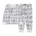 thumbnail image 6 of WOYY Girls DIY Hand Painted Pajamas Colorable Long Sleeve Top Pants Nightwear, Sizes 2-10, 6 of 8