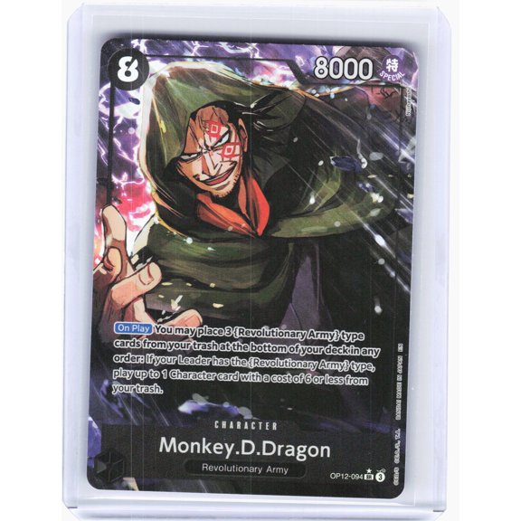 Collectible 2025 One Piece CCG Legacy of the Master Monkey.D.Dragon Alt Art OP-12-094 Super Rare Foil