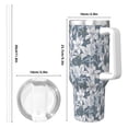 thumbnail image 4 of Sikiie Lilies Flowers Insulated Stainless Water Bottle Lid Travel Mug Cup Insulated Tumblers Cup 40oz Ice Bully With Handle, 4 of 8