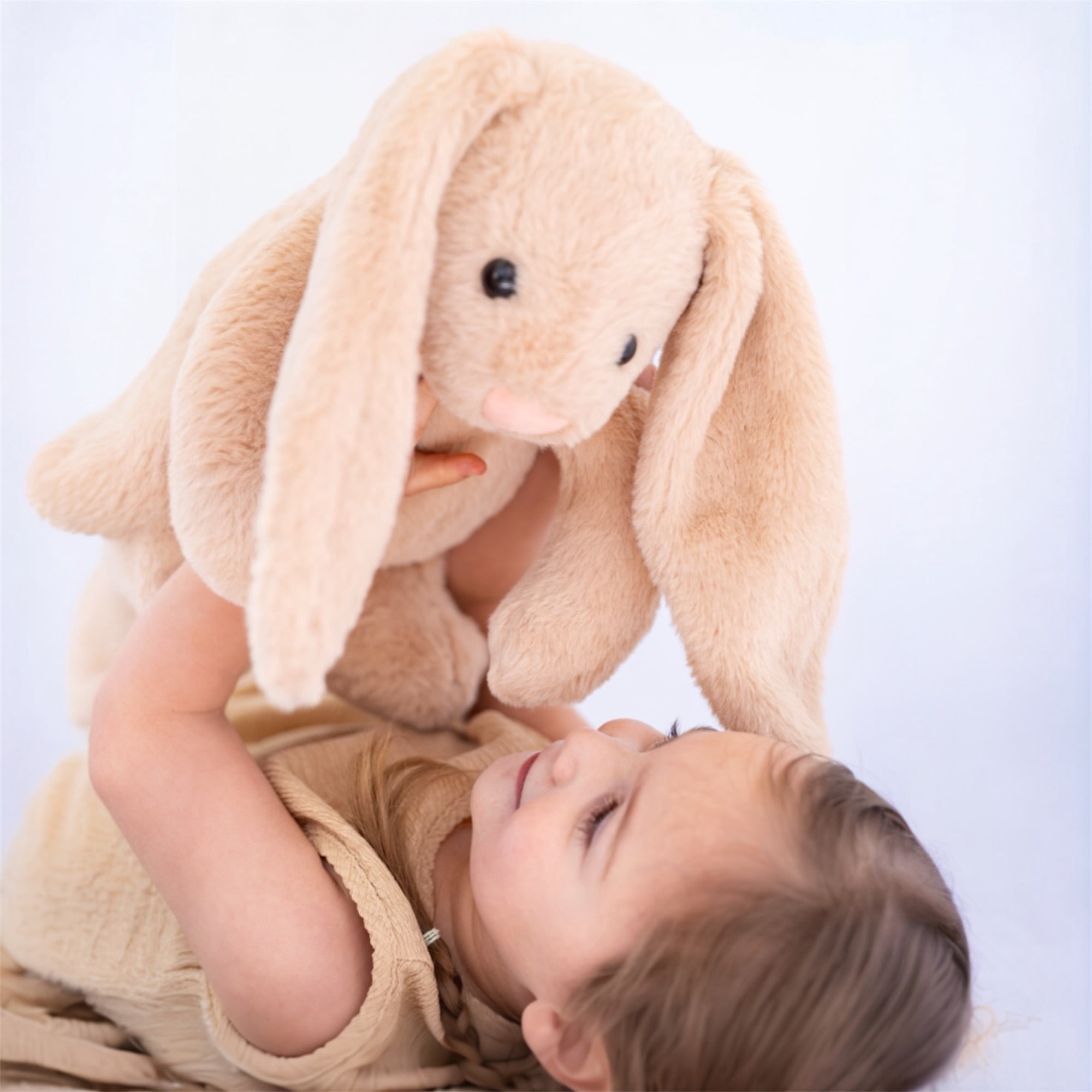 Olivia and Jack 3 lb Weighted Bunny Stuffed Animal 16 in - Weighted Plush Animals - Weighted Stuffed Animals for Anxiety - Weighted Stuffed Animals for Kids, Adults