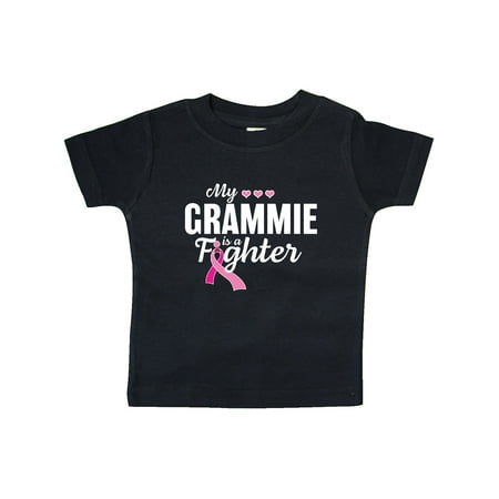 

Inktastic Breast Cancer Awareness My Grammie is a Fighter Gift Baby Boy or Baby Girl T-Shirt