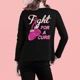 thumbnail image 2 of Wild Bobby Breast Cancer Awareness I Wear Pink for My Aunt Front and Back Women Long Sleeve Tee, Black, Small, 2 of 6