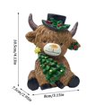thumbnail image 2 of Christmas Highland Cow Resin Figurine, Festive Christmas Themed, 1 Pack Tabletop Decoration, Ideal for Holiday Home Shelf Mantel Desk Display Christmas Party Indoor Decor, 2 of 5