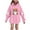Pink, variant on HAOTAGS Girls Halloween Ghost Print Hooded Fleece Sweatshirt with Pocket, with Pocket Warm Graphic Long Sleeve Pocket Sweater Red Size 6