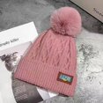 thumbnail image 1 of Gorro de lana cálido con forro polar para mujer, gorro de invierno para mujer, gorro de punto con bola de pelo a la moda, gorro de estilo coreano, a la moda, resistente al frío y engrosado,, 1 of 6