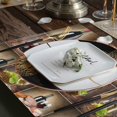thumbnail image 4 of Sets de Table Vintage pour Table de Cuisine, Sets de Table Vin Raisin 12x18 Pouces, Sets de Table Polyester Lavables Résistants à la Chaleur, 4 of 7