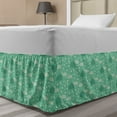 thumbnail image 1 of Umbrella Bed Skirt, Wet Autumn Weather in September Theme Doodle Clouds Heavy Rainfall, Elastic Bedskirt Dust Ruffle Wrap Around for Bedding Decor, 4 Sizes, Pale Green Sea Green, by Ambesonne, 1 of 2