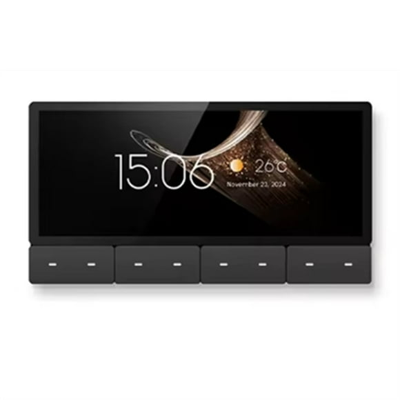 Panel de Control Inteligente TUYA ZIGBEE con WIFI, Pantalla Táctil, IR, Bluetooth, Amplificador de Pared, de Música para Android 11, Color Negro