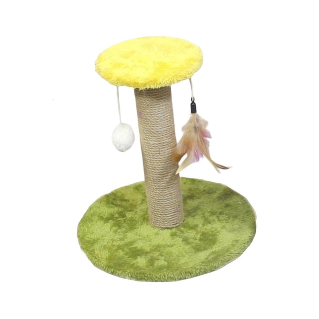 Langgg Poteau à Griffer pour Chat Poteau à Griffer Cadeau Durable pour Chatons Fournitures Rond Vert