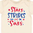 thumbnail image 4 of Inktastic 4th of July Stars Stripes and Sass Blue and Red Stars Girls Baby Bodysuit, 4 of 5