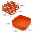 thumbnail image 2 of Air Fryer Silicone Bacon Trays Microwave Cookware Holder Non-Stick Oven Holder,with Storage Box, 2 of 7