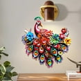 thumbnail image 5 of BNNG Metal Birds Wall Art Decor, Beautiful Peacock Outdoor Wall Decor for Patio Wall Fence Deck Garden Home Balcony Tropical Bird Peacock Wall Sculpture Hanging for Indoor Outdoor, 5 of 5