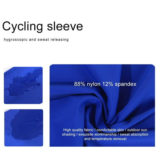 ziyahi Manches de Bras de Cyclisme Portable Réutilisable Coloré Respirant Basket-Ball Alpinisme Manches Protecteur Accessoires Bleu S Bleu M