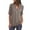 Gray-AA, variant on 2026 Items under $5 asdoklhq Womens Plus Size Long Blouses,Women Ladies Zipper Button Long Sleeves Loose Chiffon Shirt Clothing