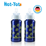 Pacific Baby Hot-Tot Stainless Steel Insulated 7 oz Infant Baby Eco Feeding Bottle - 2 Pack